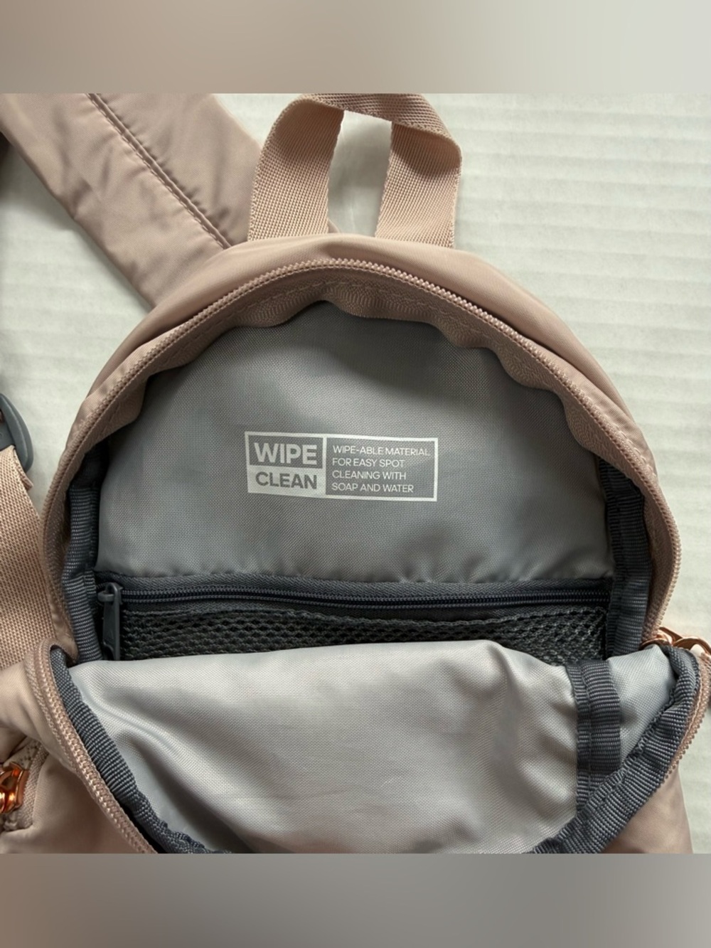 Adidas Essentials 2 Sling Crossbody Bag Wonder Taupe Beige/Rose Gold - Picture 9 of 16